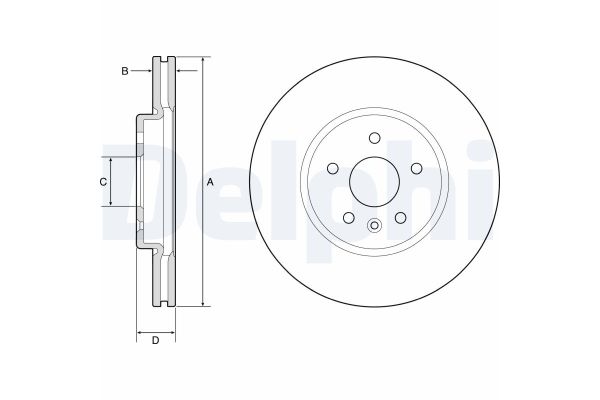 Fren Disk Ayna Ön Sağ ve Sol Opel Astra K HB (09.2015->)  DELPHI BG4783C