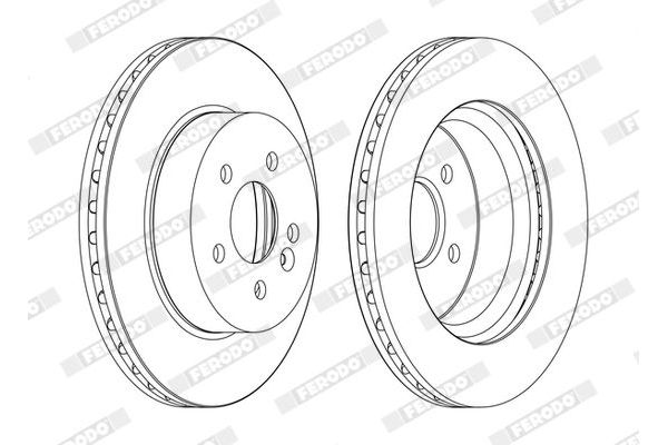 Fren Disk Ayna Ön Sağ ve Sol Mercedes ML -Serisi (BM 163)(09.1997->)  FERODO DDF1036C