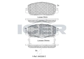 Fren Disk Balata Ön AYD 60594A  45022TLAA01 45022TLAA02 45022TRNH00 45022-TRN-H00 45022-TLA-A01 45022TLAA10 45022-TLA-A10 45022TMCT01 45022-TMC-T01 45022TRTA00 45022-TRT-A00 45022TRTJ01 45022-TRT-J01