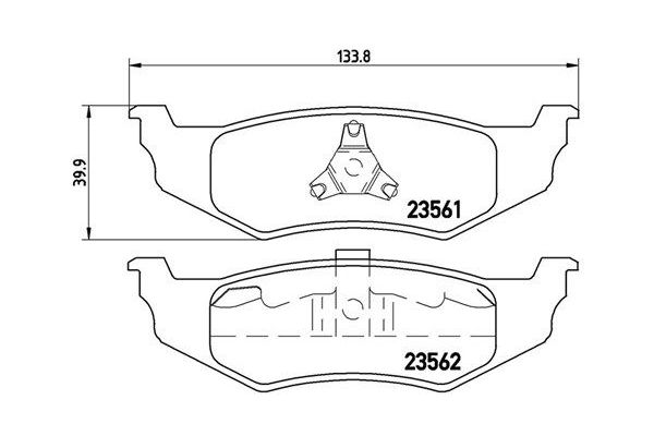 Fren Disk Balata Arka Chrysler Stratus 4 kapı (JA)(1994->)  MAGNETI MARELLI 363700411010