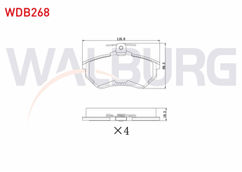 Fren Disk Balata Ön WALBURG WDB268  