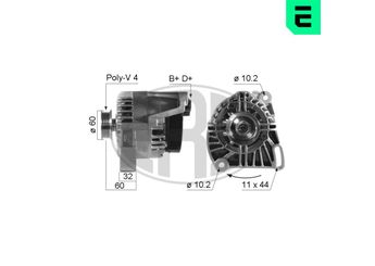 Alternatör  ERA 210237A  46407644 46000353 46231693 46407647 46420960 46436507 46742110 46758244 46843098 5895028 5895034 7712541 7715541 7779821 7779915 91600760