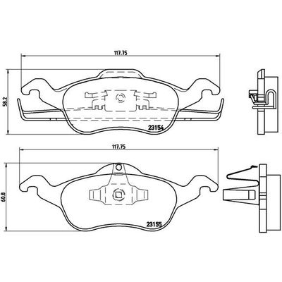 Fren Disk Balata Ön Ford Focus 3/4/5 Kapı (CAK)(1998->)  BREMBO P 24 046