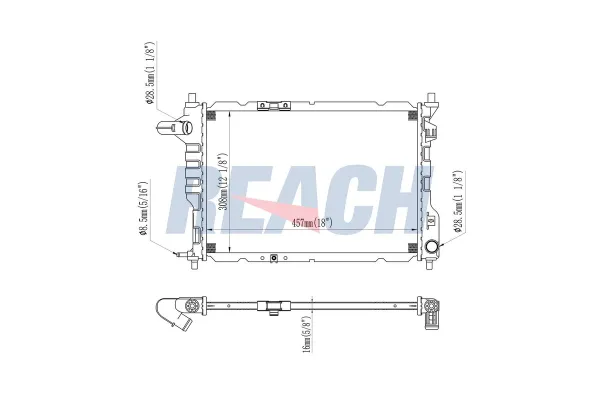 Su Radyatörü  Chevrolet Matiz (2005->)  ORİS BCH111016