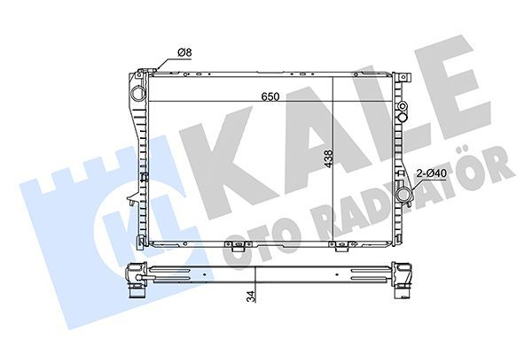 Su Radyatörü  BMW 7 Serisi (E38)(1994->)  KALE 341915