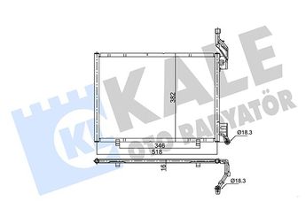 Klima Radyatörü  KALE 351995  AV1119710GB 1751975 1755480 1818911 1856009 AV1119710GA