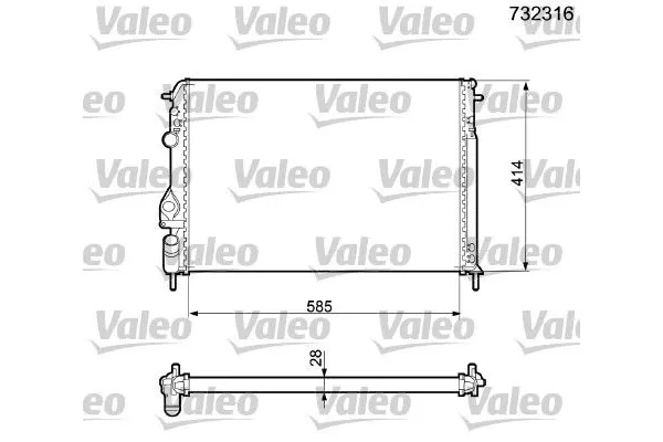 Su Radyatörü  Renault Scenic RX4 (JA0)(06.2000->)  VALEO 732316