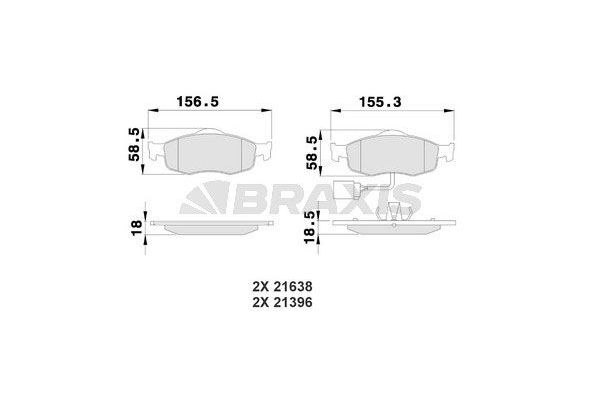 Fren Disk Balata Ön Ford Mondeo 4/5 Kapı (GD)(1997->)  BRAXIS AB0116