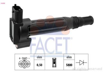 Ateşleme Bobini  FACET 9.6509  9671214580 96 712 145 80 3639500 3 639 500 134051 2504051 SU00101125 SU001-01125