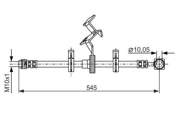 Fren Hortumu Ön Sağ veya Sol Mercedes ML -Serisi (BM 163)(09.1997->)  BOSCH 1 987 481 077