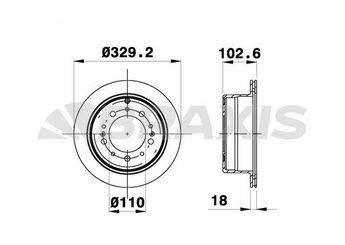 Fren Disk Ayna Arka Sağ ve Sol BRAXIS AE0783  4243160281 42431-60281