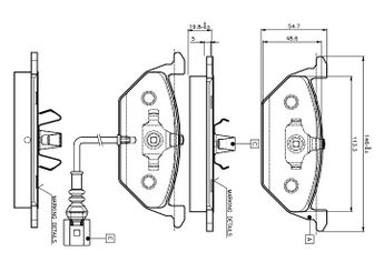 Fren Disk Balata Ön BOSCH 0 986 TB2 041  1J0698151D 1J0 698 151 D 1J0698151E 1J0 698 151 E 1J0698151F 1J0 698 151 F 1J0698151G 1J0 698 151 G 1K0698151A 1K0 698 151 A 1K0698151F 1K0 698 151 F 1K0698151D 1K0 698 151 D