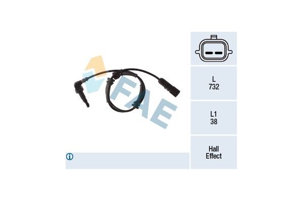 Abs Sensörü Ön Sol Renault Laguna Grandtour (2007->)  FAE 78274