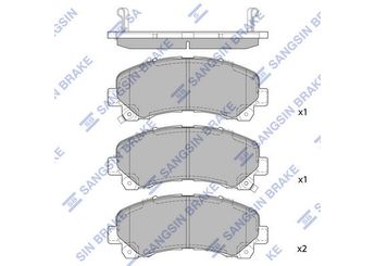Fren Disk Balata Ön SANGSIN SP1409  8979475710 94770229 8979474660 8980791040