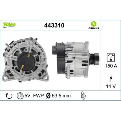 Alternatör  Mercedes A -Serisi (BM 177)(05.2018->)  VALEO 443310