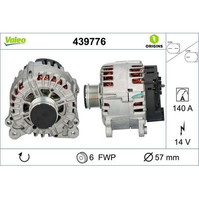 Alternatör  VALEO 439776