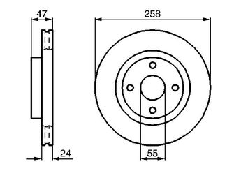 Fren Disk Ayna Ön Sağ ve Sol BOSCH 0 986 478 989  B27Y3325XL1 BJ1Y3325X