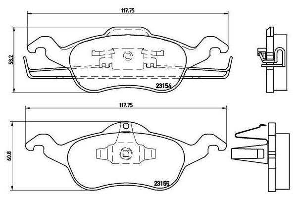 Fren Disk Balata Ön Ford Focus S.Wagon (CAK)(1998->)  BREMBO P 24 046