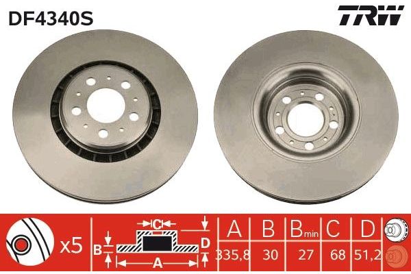 Fren Disk Ayna Ön Sağ ve Sol Volvo XC90 (07.2002->)  MGA 50723