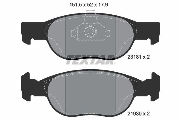 Fren Disk Balata Ön Fiat Punto (176) 3/5 Kapı (04.1997->)  TEXTAR 2318101
