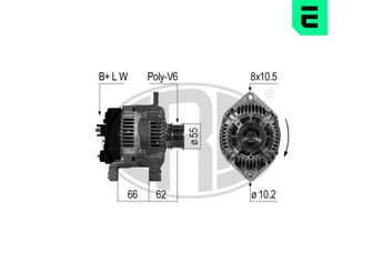 Alternatör  PSA ORJINAL 9160345  9160345 R1030105 4500045 45 00 045 91 60 345 7700300408 77 00 300 408