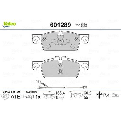 Fren Disk Balata Ön Peugeot 508 (10.2010->)  VALEO 601289