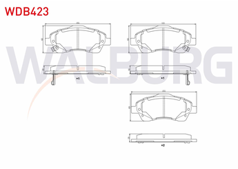 Fren Disk Balata Ön WALBURG WDB423  