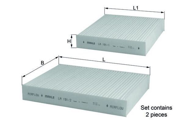 Polen Filtresi  Peugeot 2008 (03.2013->)  MAHLE LA 191/S