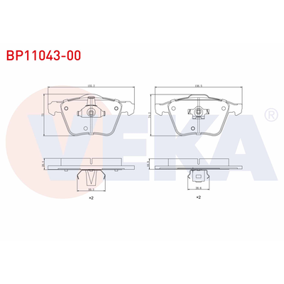 Fren Disk Balata Ön VEKA BP11043-00