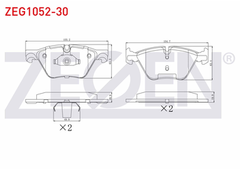 Fren Disk Balata Ön ZEGEN ZEG1052-30   34116763617 34116763618 34116769100 34112288876 34112288878 34112288879 34112339267 34116769099 34116771868 34116799166 34 11 2 339 267 34112339268 34 11 2 339 268 34 11 6 763 617 34 11 6 763 618
