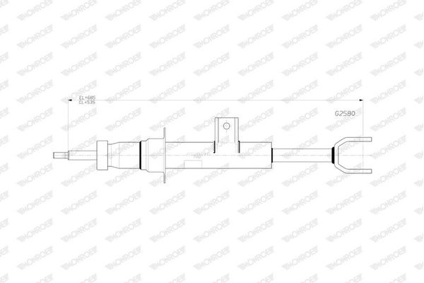 Amortisör Ön Sol BMW 5 Serisi Sedan (G30)(02.2017->)  MONROE G2580