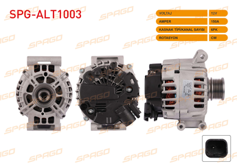 Alternatör  SPAGO ALT1003  12317553009 12317562388 12317574365 12317575650 12317575779 12317575872 12317575873 12317604782 12317613445 5702G3 5702H9 5702L3 5705JG 5705KF 5705NR 9666997980 9666998080 12-31-7-553-009 12-31-7-562-388 12-31-7-574-365 12-31-7-575-650 12-31-7-575-872 12-31-7-575-873 12317576550 12-31-7-576-550 12-31-7-604-782 12-31-7-613-445 V7574365801 V 757 4365 80-1 V755300980 V757436580 V757712180 5705 JG 5705 KF 96 669979 80 V7 553 00980 V7 574 36580 7575650