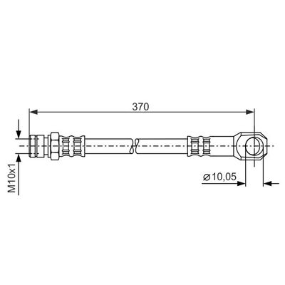 Fren Hortumu Ön Sağ veya Sol Mercedes MB 100 D Kamyonet (631)(1987->1995)  BOSCH 1 987 481 094