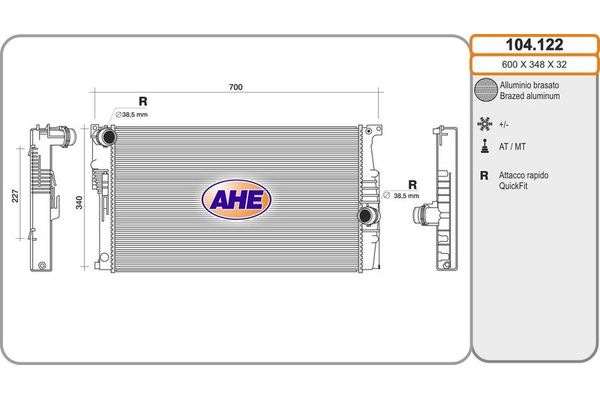 Su Radyatörü  BMW 4 Serisi Coupe (F32)(2013->)  NISSENS 60814