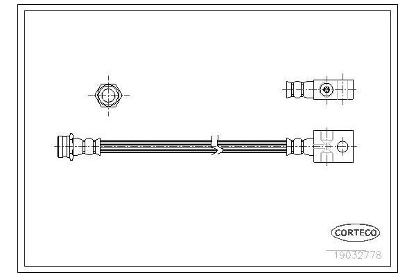 Fren Hortumu Arka Sağ veya Sol Nissan Laurel (JC32)(01.1986->)  MAHER 04099