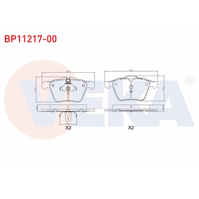 Fren Disk Balata Ön Ford S-MAX (CA1)(2006->)  VEKA BP11217-00
