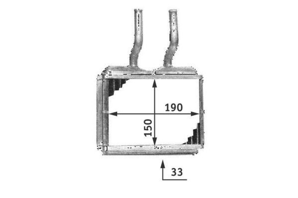 Kalorifer Radyatörü  Opel Tigra (1994->)  MAHLE AH 139 000S