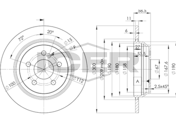 Fren Disk Ayna Arka Sağ ve Sol FERODO DDF1675  2204230112 A2204230112 A220423011264 220 423 0112