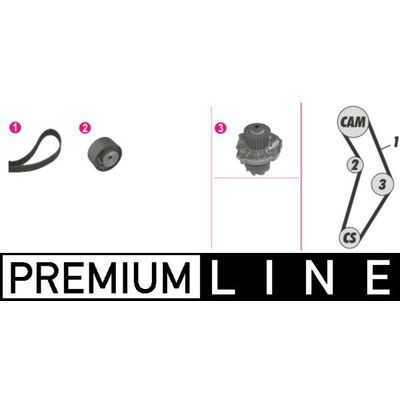 Devirdaim Su Pompası  Fiat Punto (176) Cabrio (03.1994->)  MAHLE CPK 87 000P