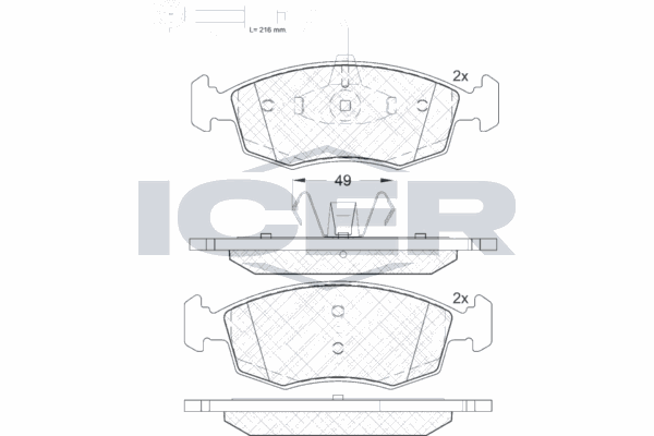Fren Disk Balata Ön Fiat Punto Evo (199)(2009->)  OTOZONE FDO2021-R