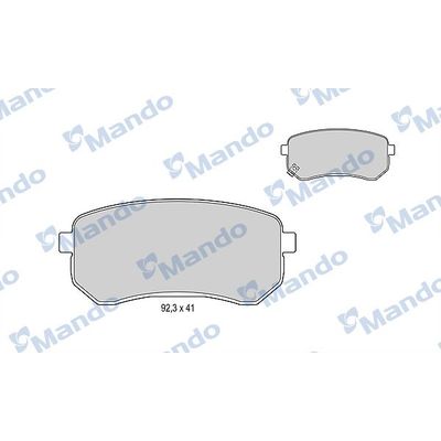 Fren Disk Balata Arka Kia Picanto (SA)(2004->)  MANDO MBF015217