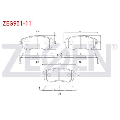Fren Disk Balata Ön Subaru BRZ (Z10)(2012->)  ZEGEN ZEG951-11