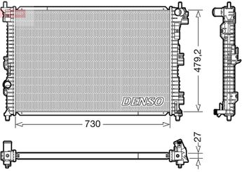 Su Radyatörü  DENSO DRM10112  DRM10112 DB5Z8005B EB5Z8005G