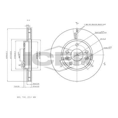 Fren Disk Ayna Ön Sağ ve Sol Mercedes eCitan P.Van (BM 420)(08.2023->)  NAGAMA NBD-NI002