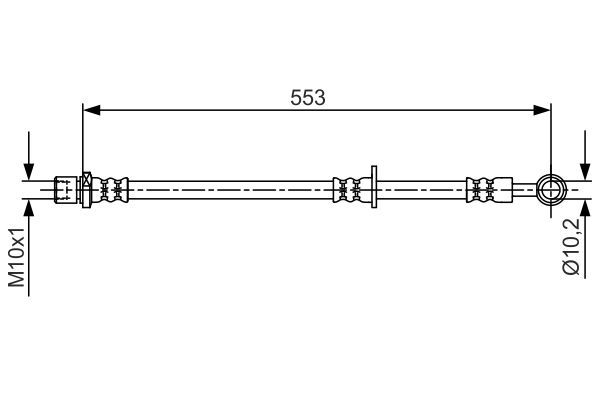 Fren Hortumu Ön Sağ Subaru XV (G33/G43)(2011->)  BOSCH 1 987 481 709