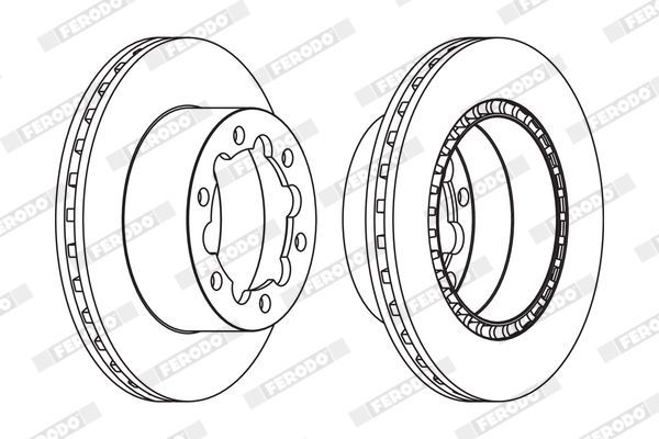 Fren Disk Ayna Arka Sağ ve Sol Mercedes Sprinter III Kamyonet RWD/AWD (907)(02.2018->)  FERODO FCR312A