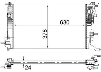 Su Radyatörü  MAHLE CR 840 001S  3787236 214100002R 214105150R 214106387R