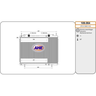 Su Radyatörü  Fiat Marea (185) Weekend (08.1996->)  VEKA 16-3227B