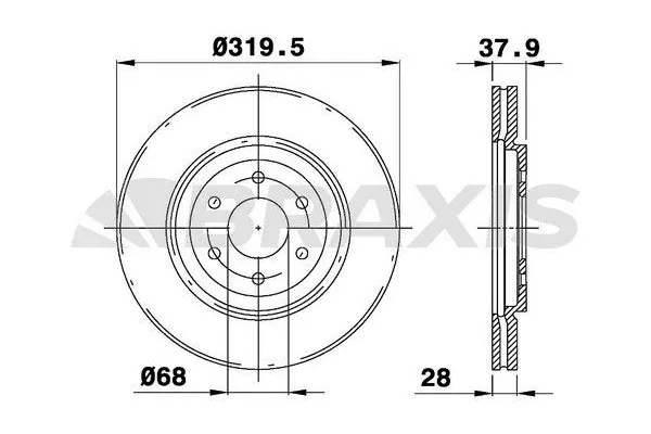 Fren Disk Ayna Ön Sağ ve Sol Nissan Pathfinder 4/5 Kapı (R51)(01.2005->)  BRAXIS AE0277