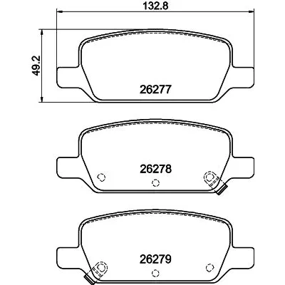Fren Disk Balata Arka Tesla Model Y (01.2021->)  HELLA 8DB 355 040-951